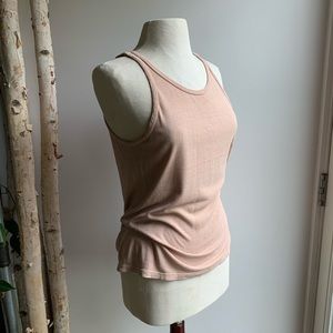 OZMA of CA Boy Tank in Silk Noil Jersey / L / Himalaya